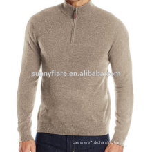 Top-Verkauf halb Reißverschluss Bio Cashmere Männer Pullover